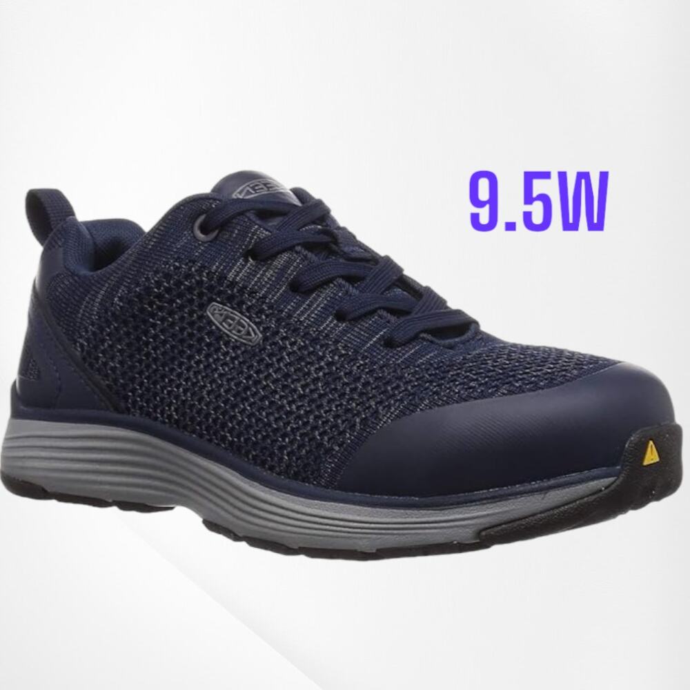 Keen Womens size 9.5W Sparta Blue Grey Alloy Toe Work Shoes ~ runs small